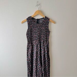 Vintage 80s Molly Malloy Floral Rose Wide Leg Jumpsuit Size 4